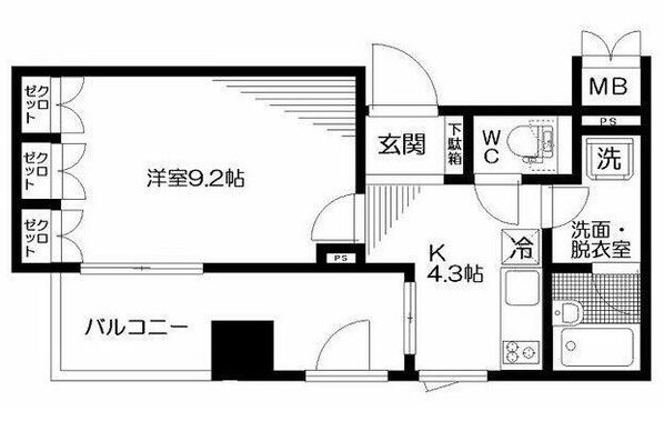 五反田駅 徒歩1分 4階の物件間取画像